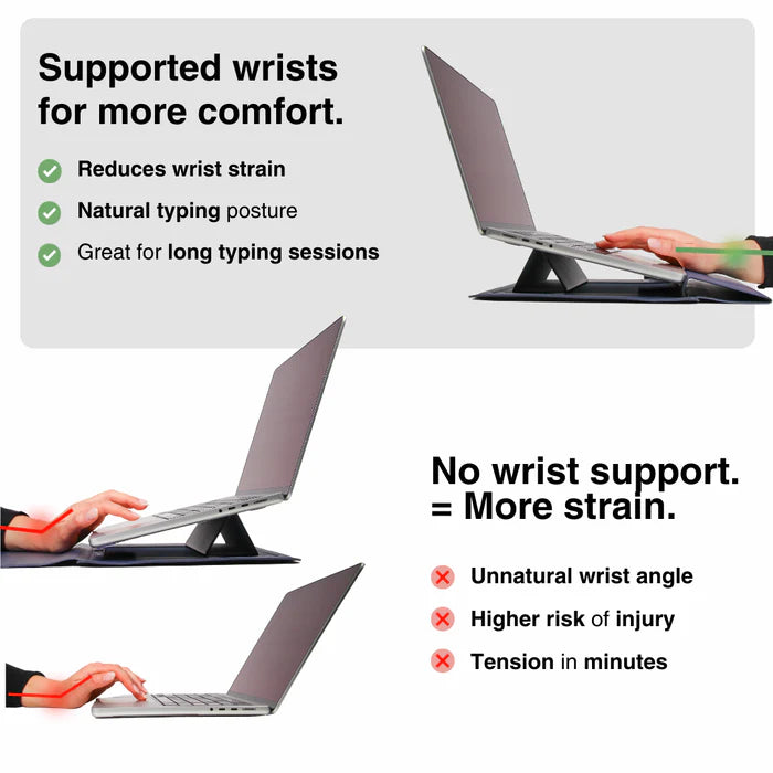 Flat Fold Wrist Support Notebook Elevation Pad