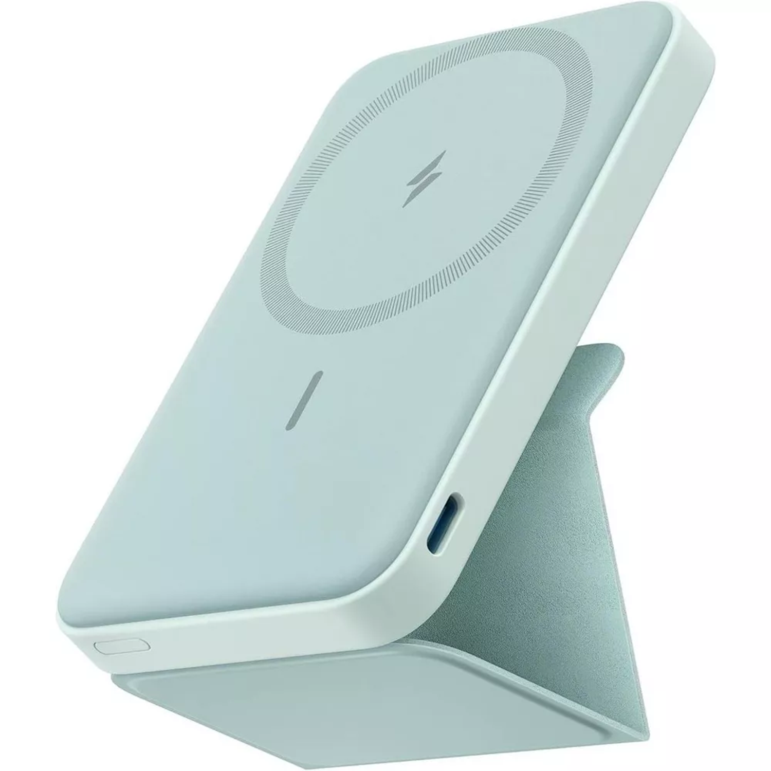 5000mAh Magnetic Wireless Power Bank With Foldable Kickstand Side USB‑C Interface