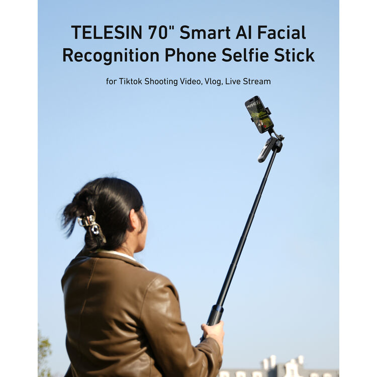70 Inch AI Auto Tracking Anti-Shake Selfie Stick Tripod