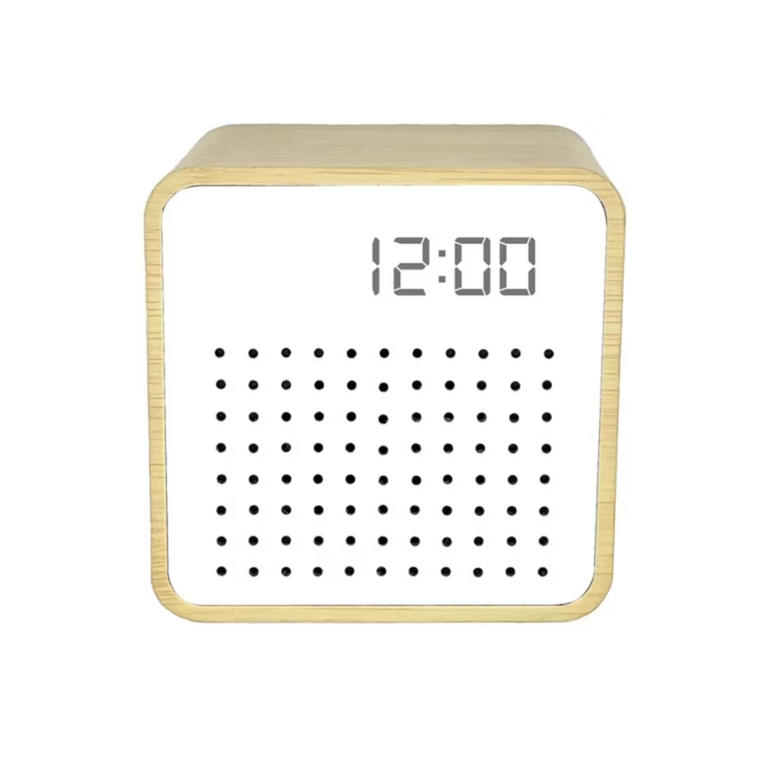 Vintage Compact Bluetooth Speaker Built‑In Alarm Clock With Sound Trigger Display