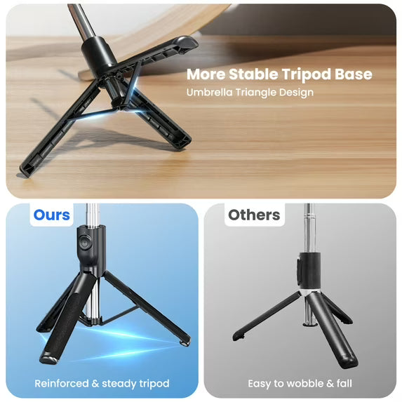 Telescopic Fill Light Bluetooth Selfie Stick Tripod