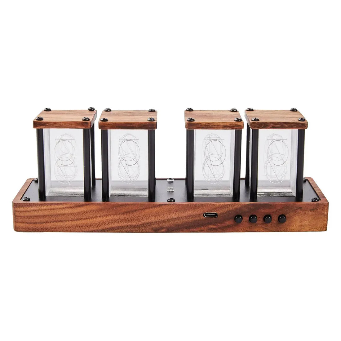 4 Digit RGB Light Digital Desk Time Display Clock