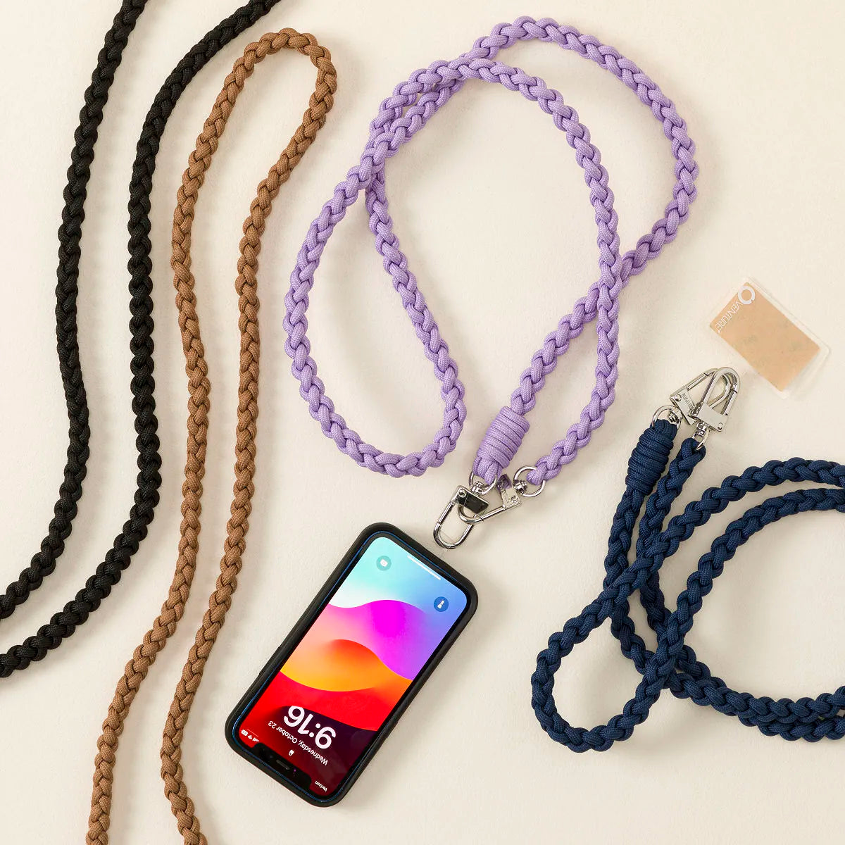 Braided Nylon Crossbody Phone Lanyard with Quick Release Clasp