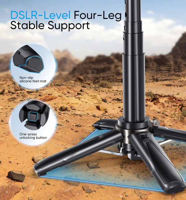 Palm Size Foldable Magnetic Bluetooth Selfie Stick Tripod