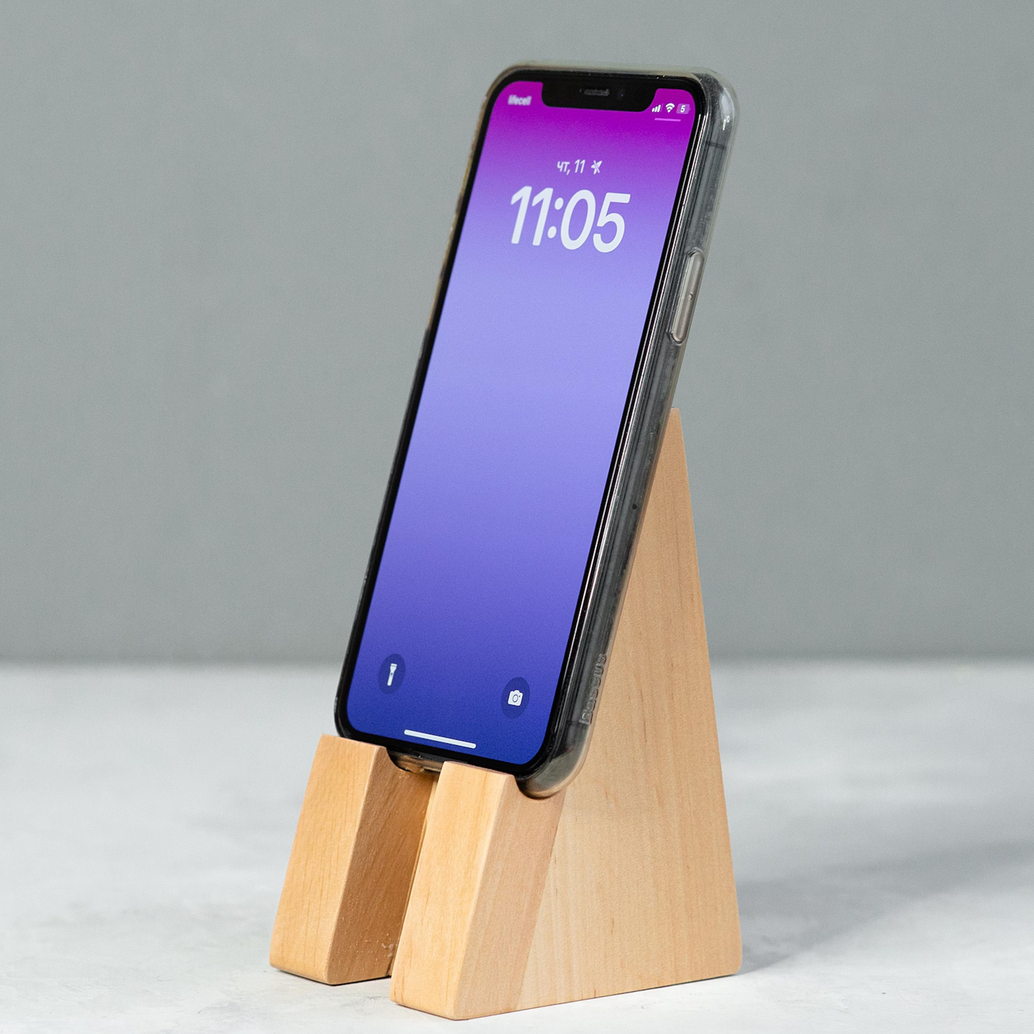 Triangular Tabletop Device Cradle Stand, Universal Smartphone And Compact Tablet Support Holder