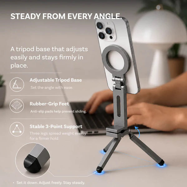 Foldable Magnetic MagSafe Mini Phone Tripod Stand