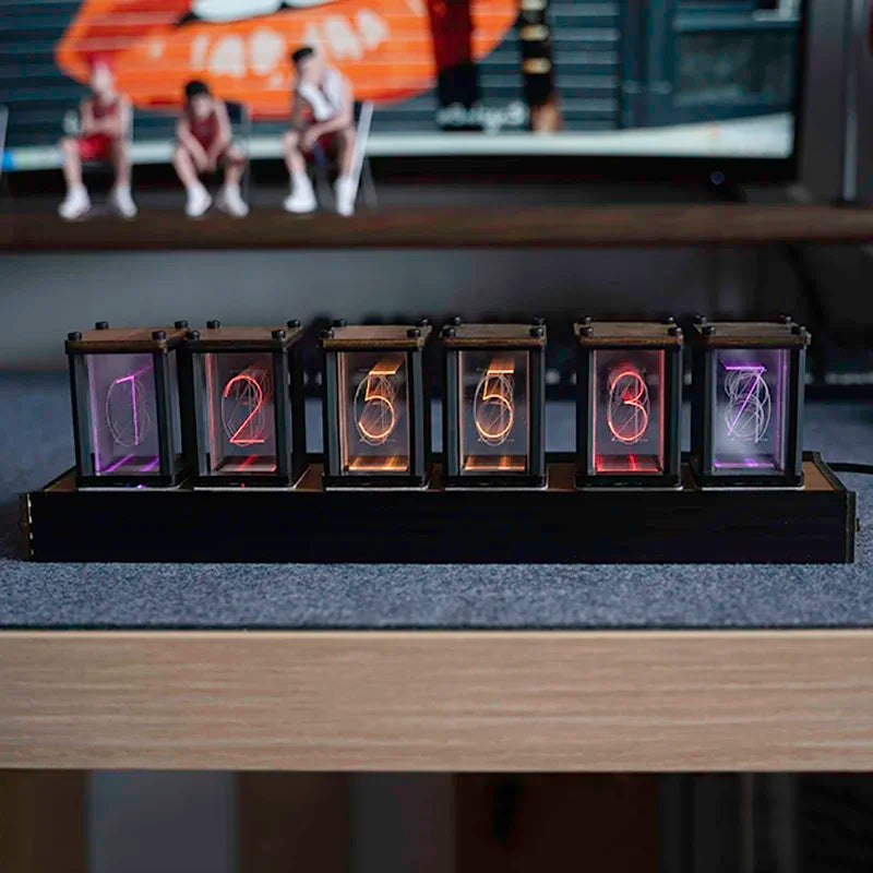 Retro Glow Tube Digital Display Desk Clock