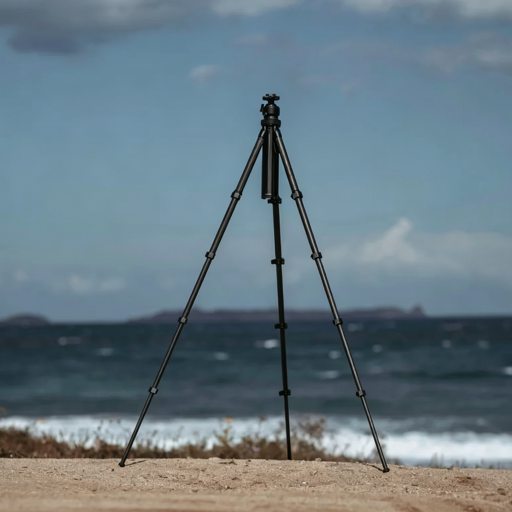 Compact Retractable Camera Tripod With Low Profile Ball Head