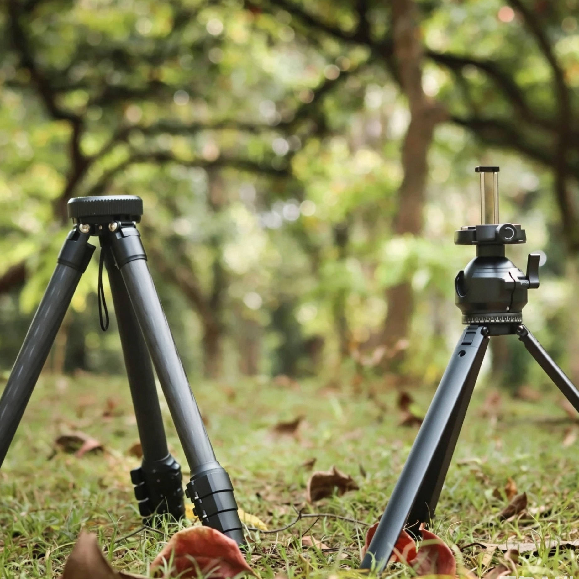 Compact Retractable Camera Tripod With Low Profile Ball Head